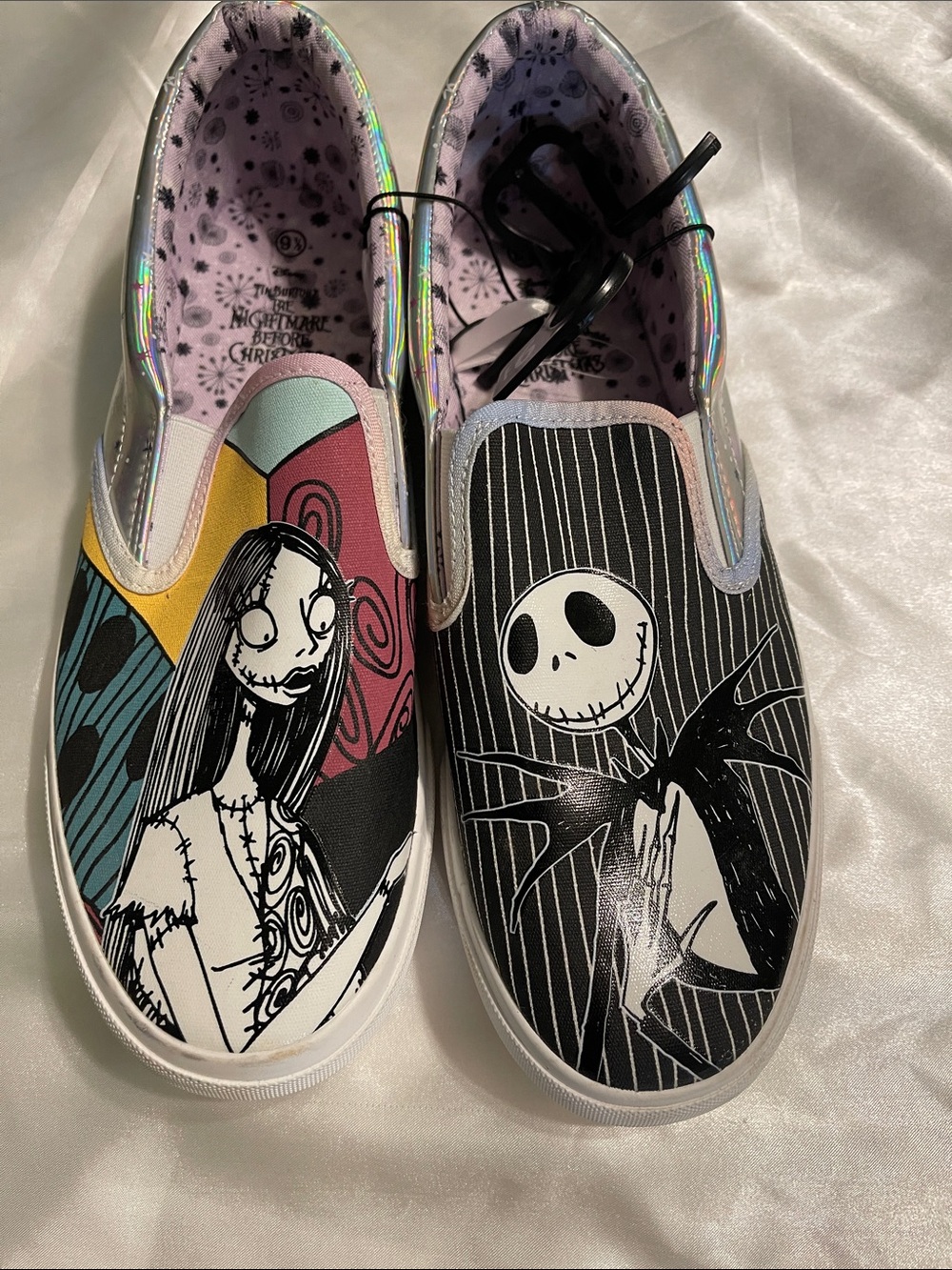 Nightmare Before Christmas Jack & Sally Slip-On Flats in Multicolor